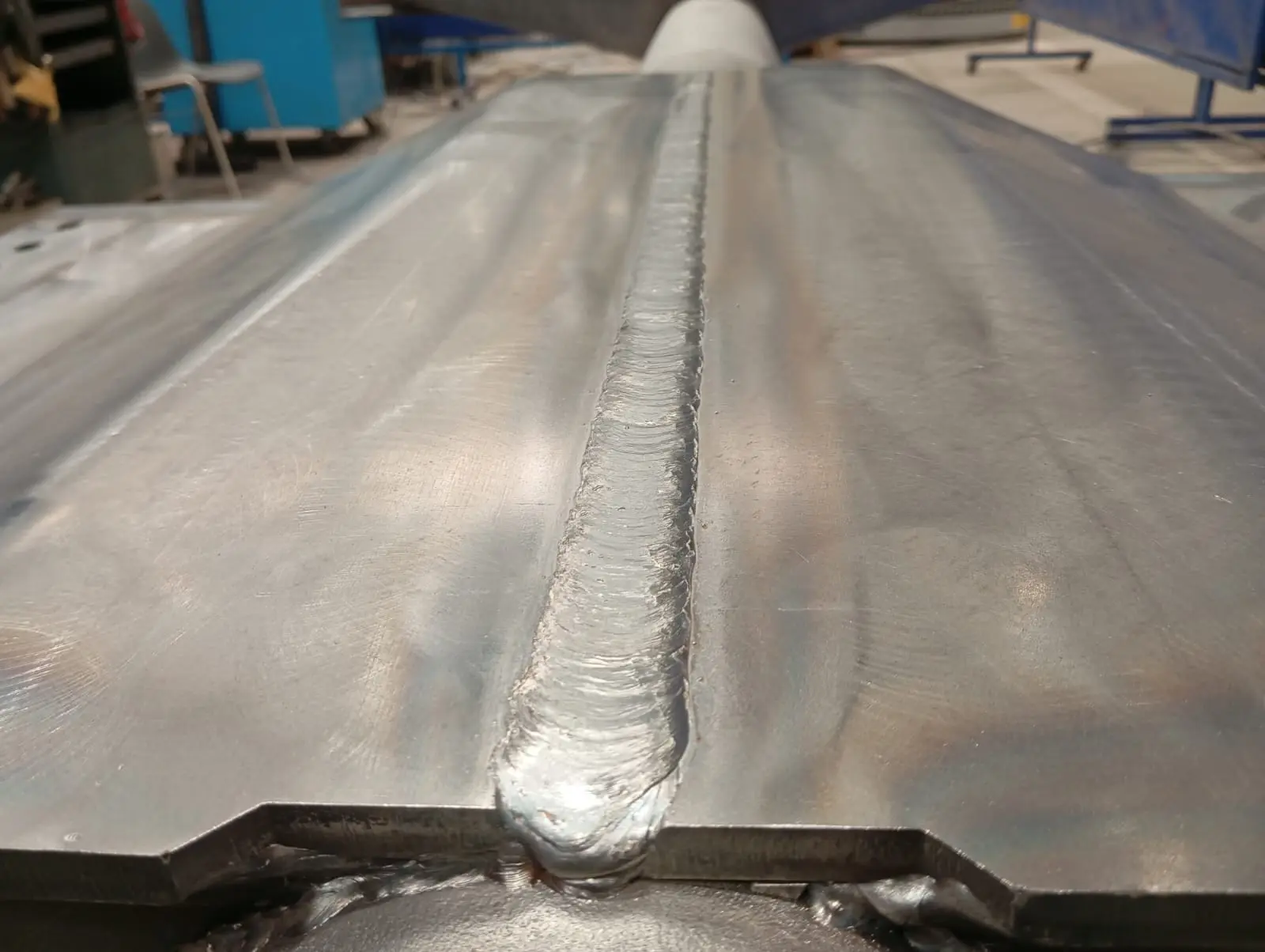 TIG weld seam on a component