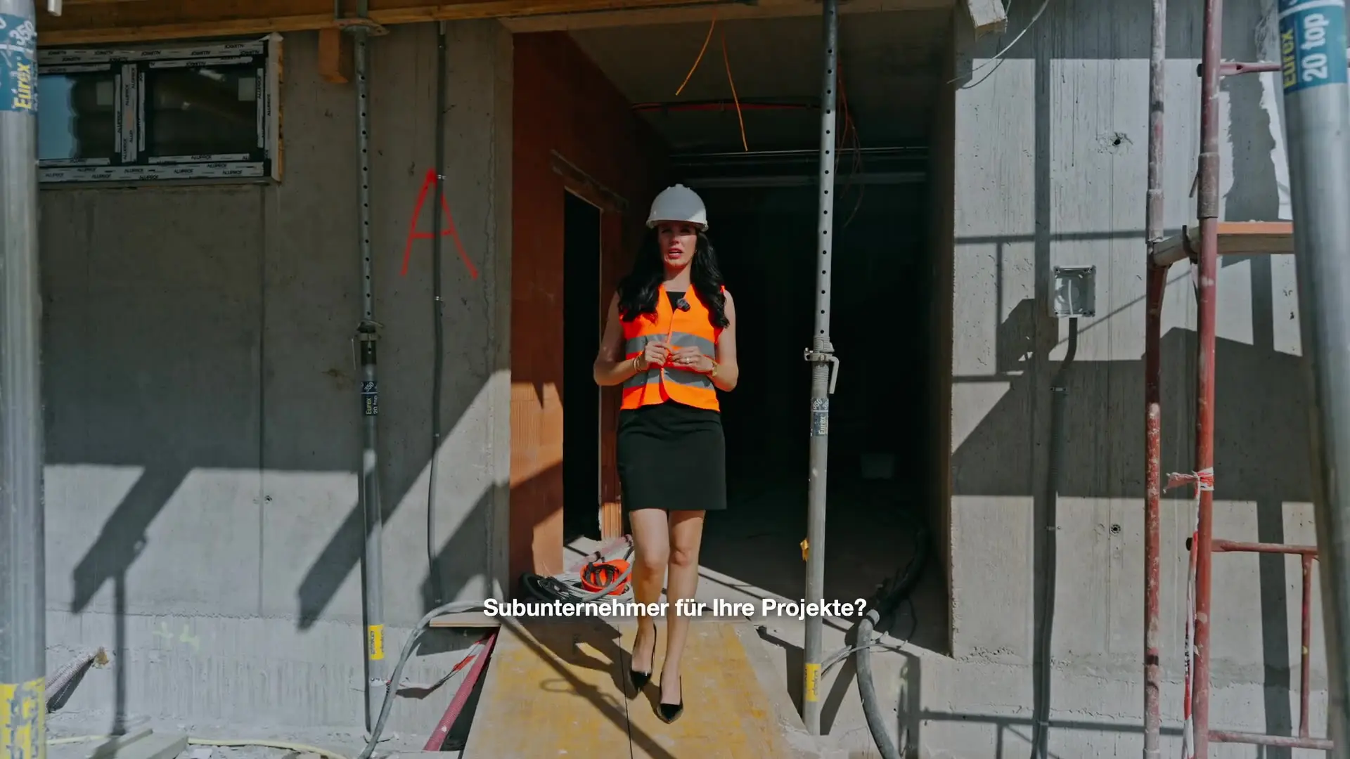 Froler-Firmenpräsentation auf einer Baustelle